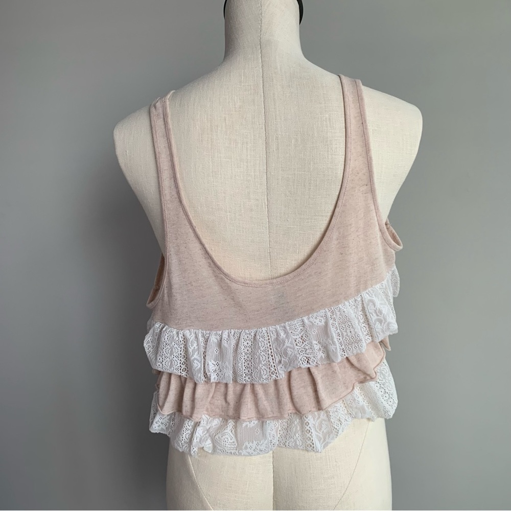 Free People Ruffled Crop Tank